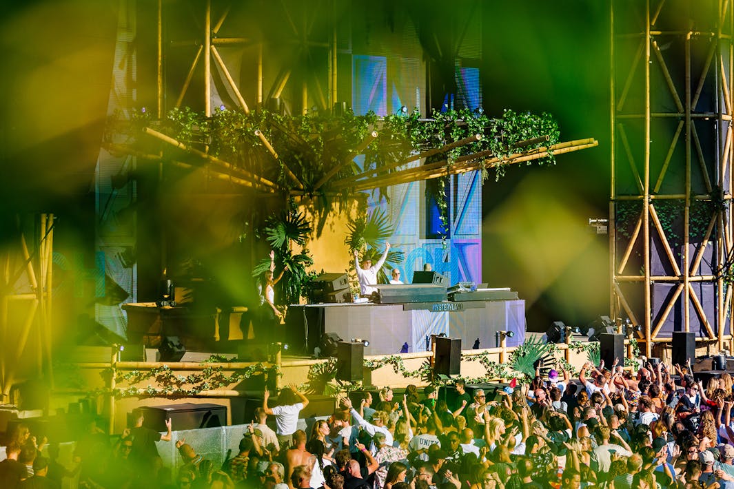 Festivalgangers op Mysteryland